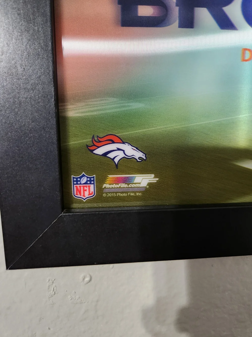 Denver Broncos 3D Framed Helmet Wall Art - Black